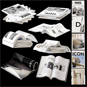 Set of wrapped and open journals